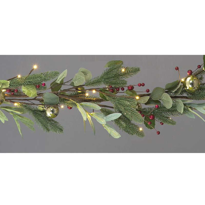 180cm Lighted Faux Garland with Lights