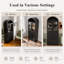 Armoire de cuisine autoportante moderne 67 po à 4 portes avec portes supérieures en verre trempé et tablettes réglables-86408743
