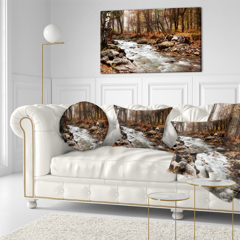 Oreiller en bois d’automne, 12 po x 20 po, Coussin lombaire
