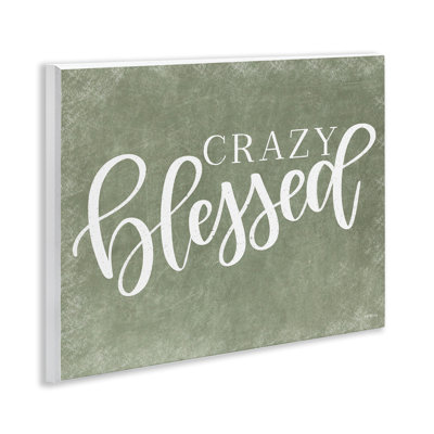 Plaque murale Crazy Blessed on Green, design par Imparfect Dust
