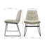 Ensemble bistro 3 pièces avec table ronde aspect marbre et chaises rembourrées douces (siège de chaise crème)-1233199323