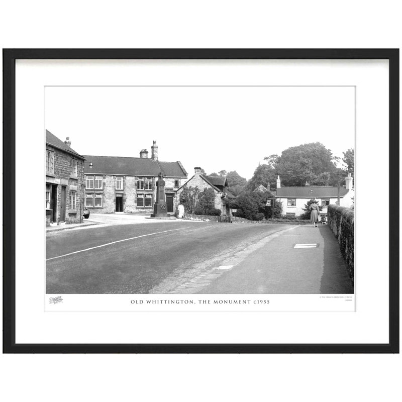 Old Whittington, The Monument C1955 - Single Picture Frame Print, 40cm H x 50cm W x 2.3cm D