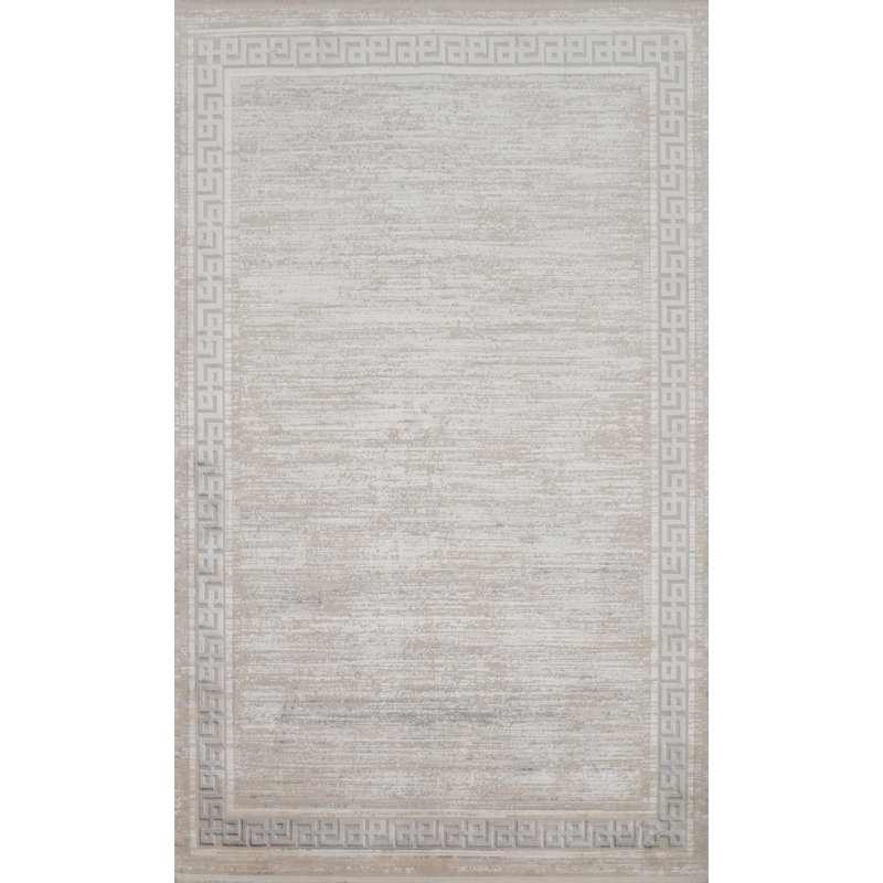 Tapis à subtiles touches grecques subtiles 5 x 7