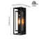 Classic Outdoor Wall Sconce 1 Light with Dusk to Dawn in Matte Black Rectangular