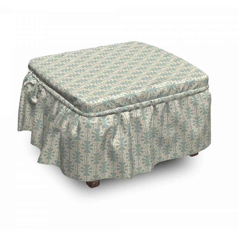 Housse pour repose-pieds victorian patined look