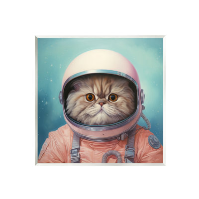 Chat astronaute Az-132 encadré dans l'espace par Roozbeh