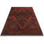 Tapis oriental noir / rouge en laine noué à la main 3 pi 4 po x 4 pi 9 po Cremeans
