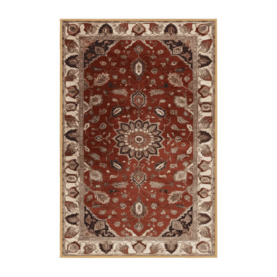 Machine Washable Persian Brown Area Rug