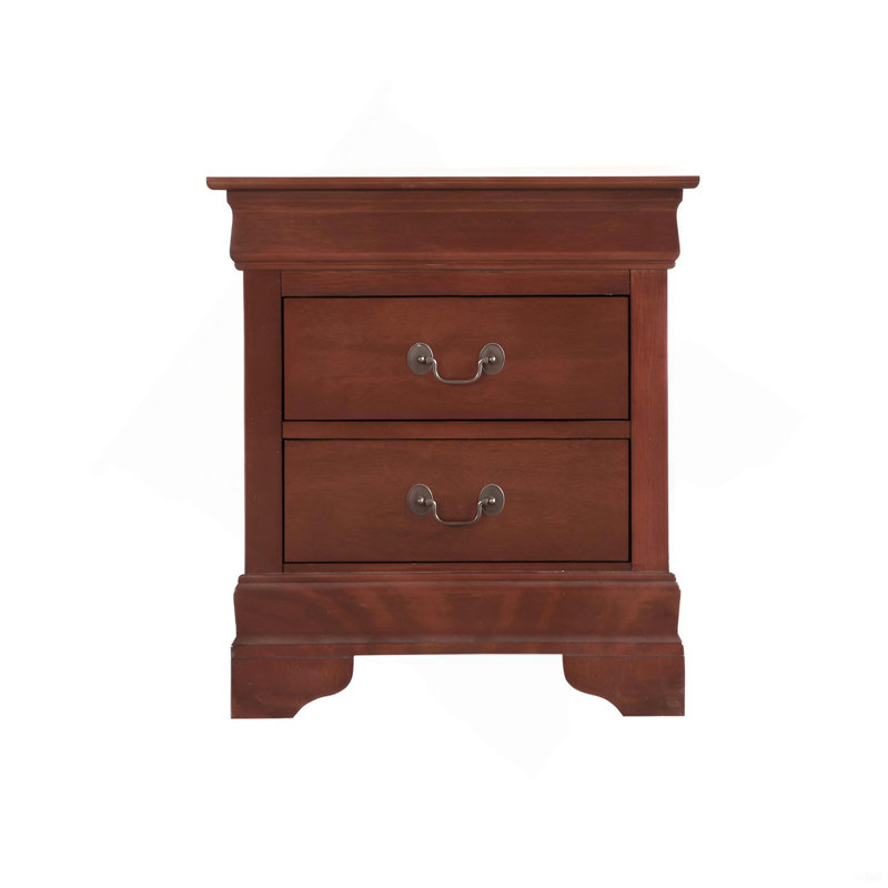 Table de chevet élégante en cerisier traditionnel, Cerisier