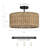 Autym Rattan Semi Flush Mount