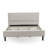 Platform King Size Bed - Mist Beige Linen Fabric Upholstered Bed Headboard with Button Tufted Trim Design - Black Legs-130382339-130382341