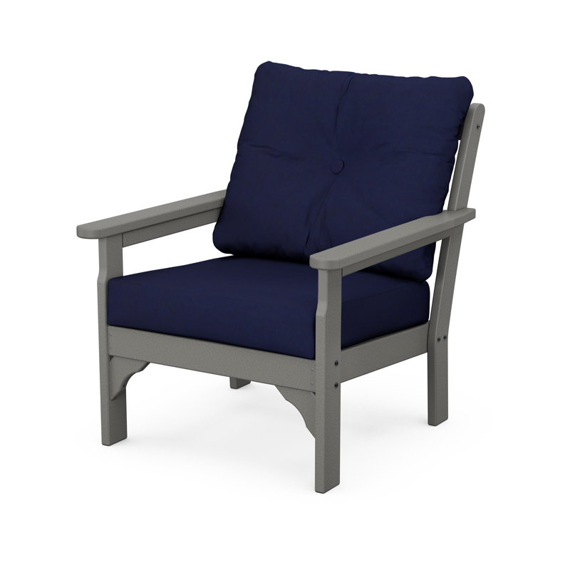 Lakeside Vineyard Deep Seating Chair, Grey Mist, Green