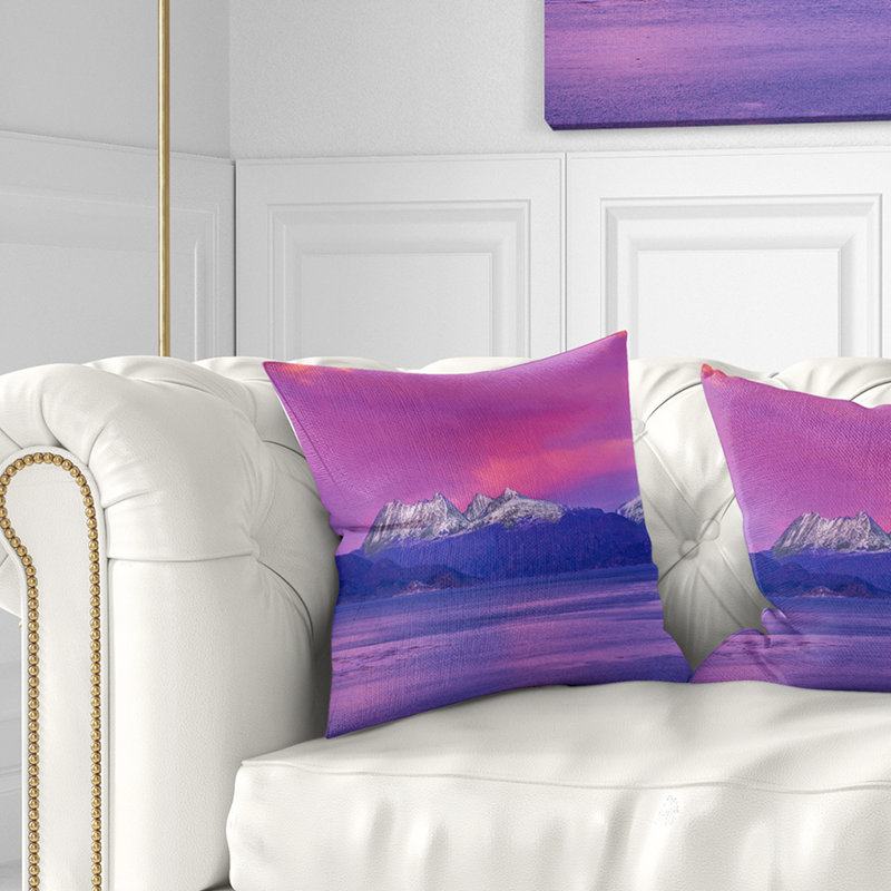 Coussin Ushuaia Sunrise, 16 po x 1 po, Coussin décoratif