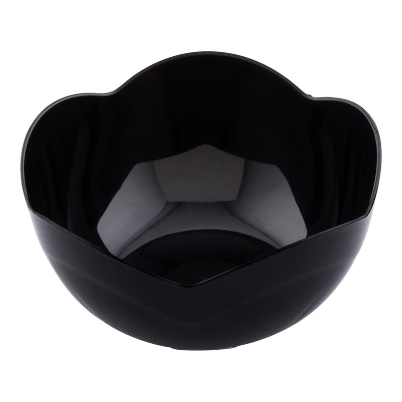 Restaurantware-2 Ounce Disposable Dessert Cups, 100 Mini Appetizer Cups - Flower Shape, Attractive, Black Plastic Mini Ice Cream Bowls, Durable, For Parties Or Catered Events