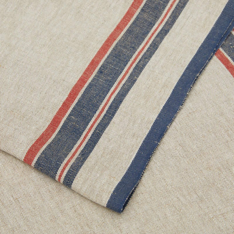 Antibes Table Runner - 20" x 72", Natural/Red