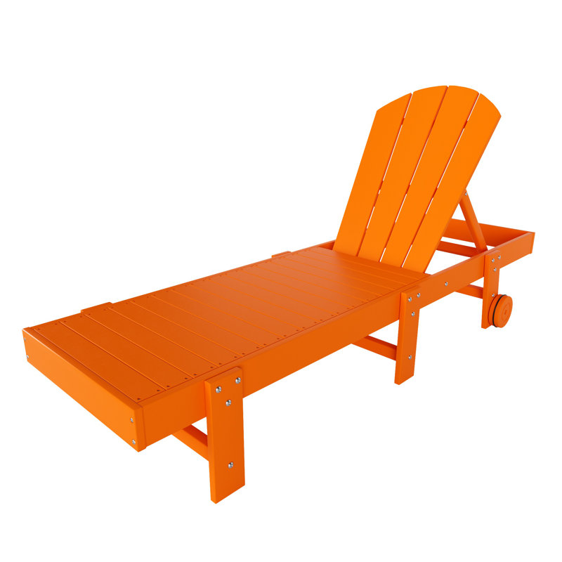 Méridienne inclinable en polyuréthane longue de 77,6 po Laguna, Orange
