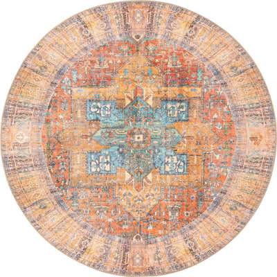 Tapis oriental rouge rouille