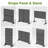 6 ft. H x 4 ft. W Metal Privacy Screen Fence Panel Square Pattern-1008402995