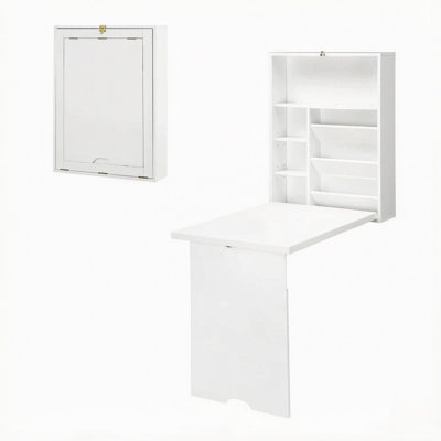 Bureau d'écriture convertible de qualité supérieure, bureau mural de conception, bureau de jeu flottant, bureau d'ordinateur de style intemporel (y compris le bureau)