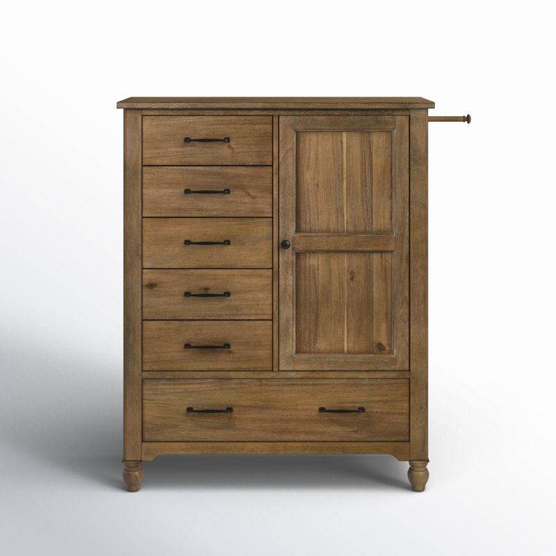Edan Wood Farmhouse Wood Chifferobe