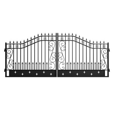 Barrière d'entrée double 16 x 8 pi avec motif en étoile