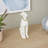 Bralin Polystone Sitting Dog Decorative Cream Sculpture with Gold Collar