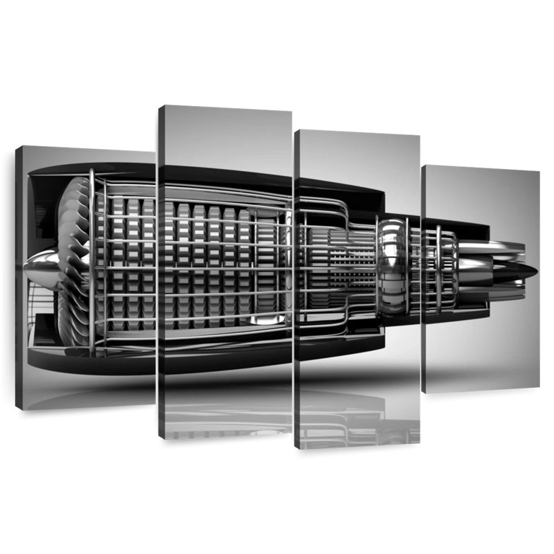 Aircraft Engine Details, 54" H x 84" W