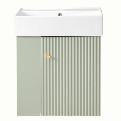 Meuble-lavabo flottant moderne avec lavabo en céramique