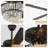 52'' 5-Blade Crystal Ceiling Fan with Light and Remote Control, 6 Speeds, Reversible DC Motor, Timer-49370161