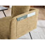 Confortable fauteuil de loisir rembourré avec petite table, pieds en métal et poches de rangement-133996148