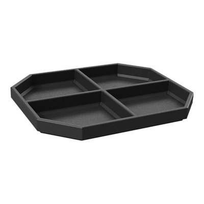 Borray Manufacturer Inc. 48" x 39" x 2" Black Plastic 4-Compartment Bin Top WS-229PLNR4482