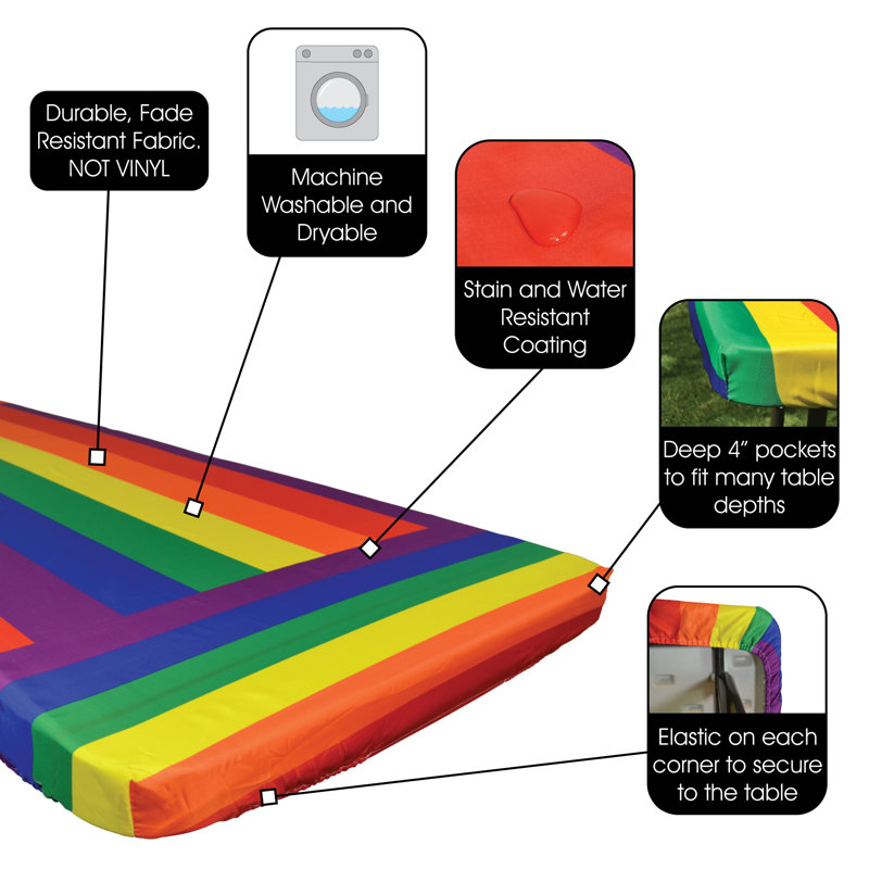 Rainbow Tablecloth, 72" x 30"