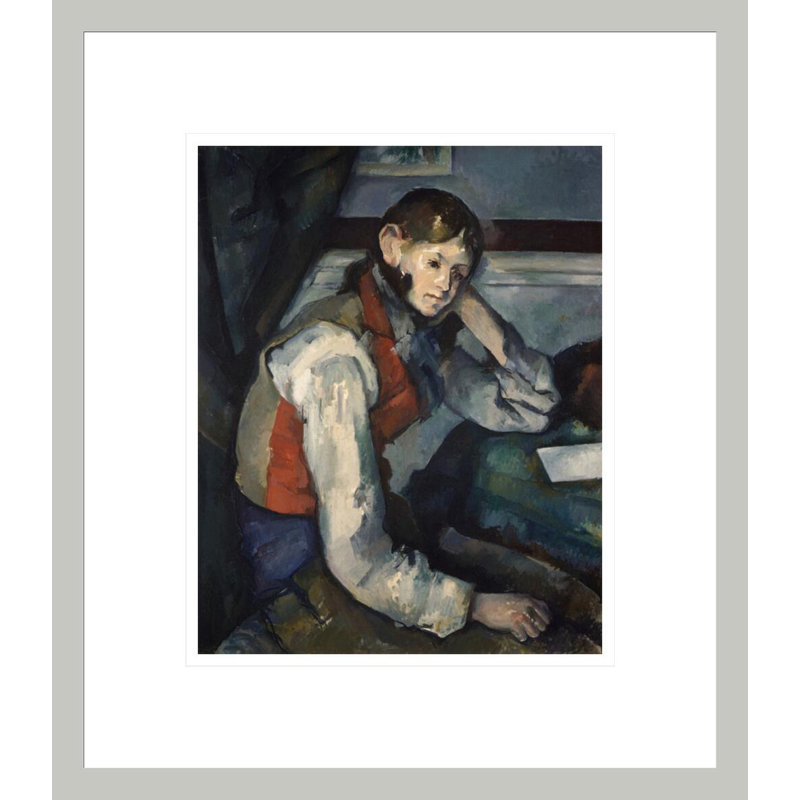 «Boy in a Red Waistcoat» par Paul Cézanne, impression giclée encadrée, H 15,81 po x l 13,75 po