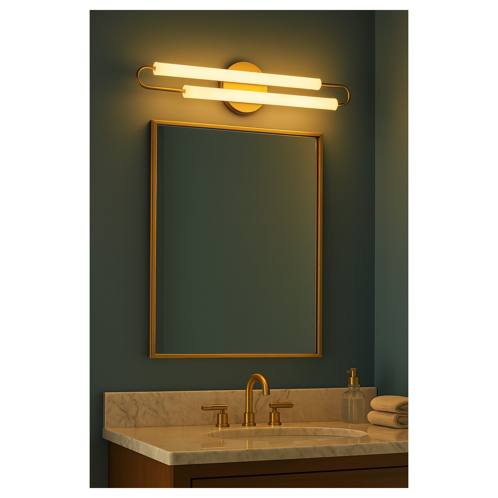 Briony Single Frosted Dimmable LED Vanity Light