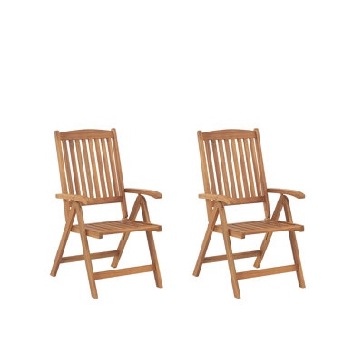 Brodbeck Folding Patio Dining Armchair with Cushion