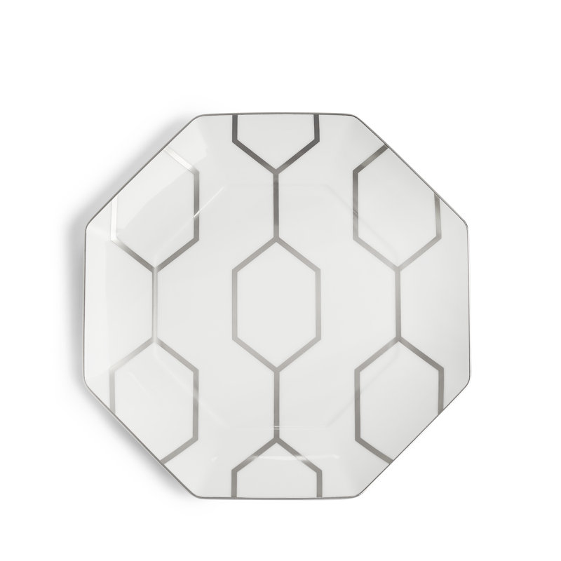 Gio Platinum Accent Plate Octagonal 9.21"