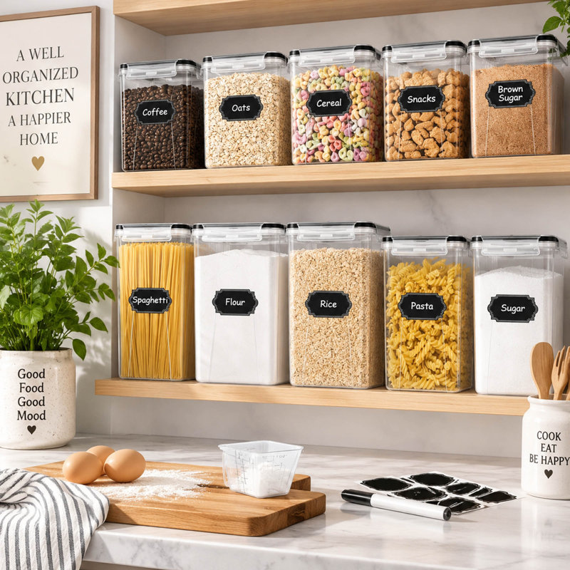 10 grands contenants hermétiques pour aliments avec couvercles, contenants sans BPA