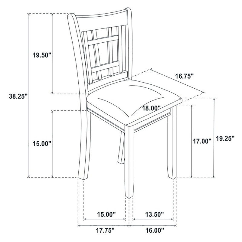 Ensemble de 2 chaises d'appoint rembourrées Damian, Espresso