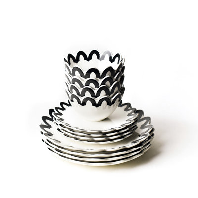 Arabesque Scallop Dinnerware 12 Piece Set