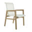 Chaise avec accoudoirs Seashore en bois naturel et toile grise-351494954