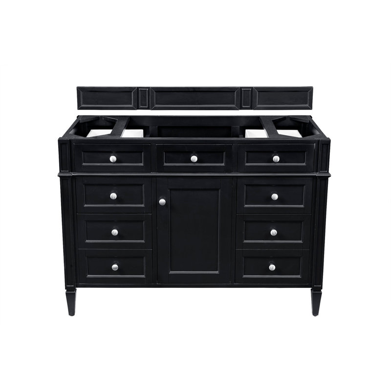 Brittany 48'' W Single Vanity, Parisien Bleu, Black Onyx, 8" Widespread