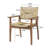 Mariner Modern Coastal Outdoor Dining Set With Round Acacia Wood Table And Wicker Chairs-123141048