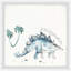 Ensemble de 4 reproductions encadrées de dinosaures Caron-2057917214