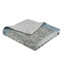 Couvre-lit grand bleu sarcelle - 5 pièces avec coussins 100% coton, rembourrage en microfibre inversé, matelassage élégant en vermicelle-124754936-124754938