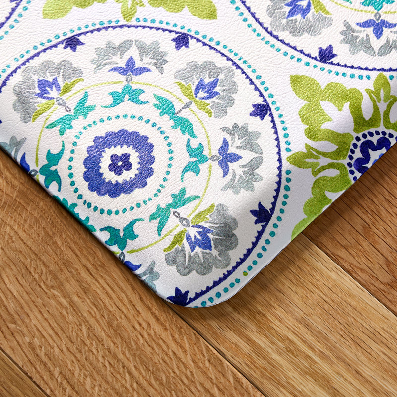 Tapis de cuisine antidérapant FIESTA Postiano, Bleu / vert / blanc