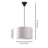 Elegant Grey Chandelier with Metal Body, 25.2 x 25.2 x 25.6 inches | CE Certified, E27 Socket, Max 40W | Stylish Cotton Cap, Perfect for Living Room, Dining Room & Entryway, Modern Home Decor-462954142