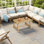 Rectangular Fir and Pine Solid Wood Outdoor Coffee Table - 90 cm W 55 cm D