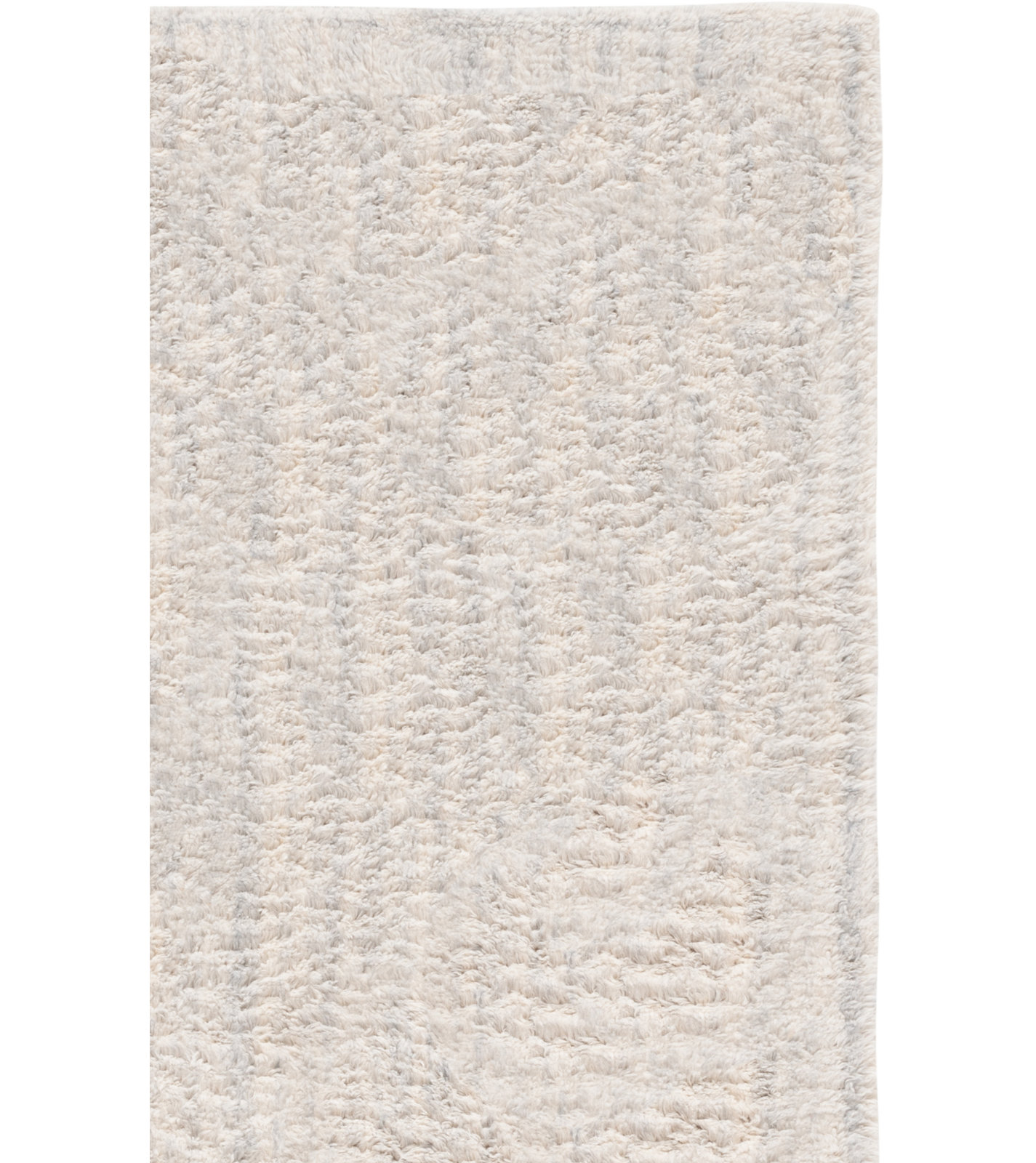 Silver Ivory Hand-Woven Rug, Rectangle 5' x 8'