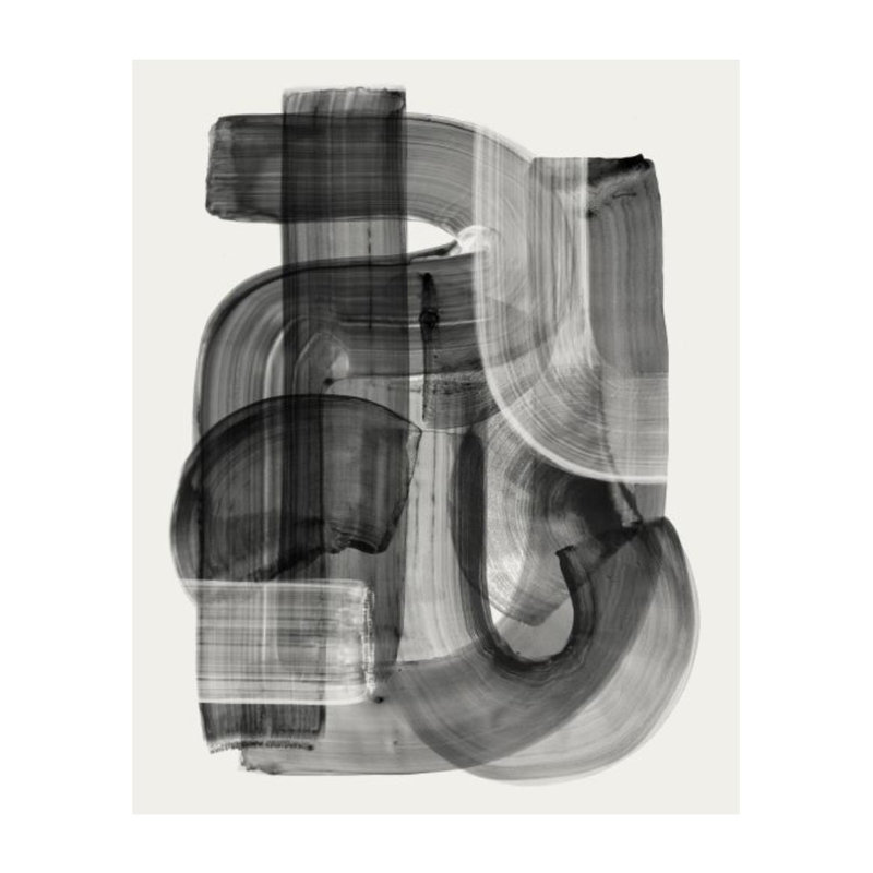 Stroke Layering in Black IV par Guseul Park - Peinture, Extérieur, H 30 po x l 24 po x 1,5 po