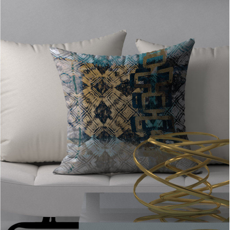 Magnifique housse de coussin carrée/insert, 24 po x 24 po